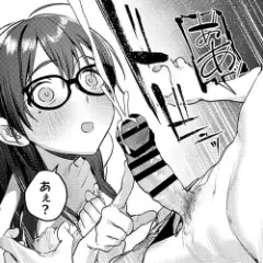 【エロ漫画】憧れの美術部先輩JKに勃起チンポをツンツンされてドピュッと暴発！ヌードになっていた先輩に遭遇するエロハプニングで…