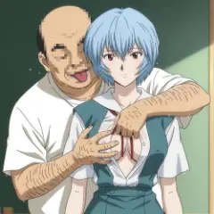 【エロ画像】セクハラレイプpart77！綾波レイと式波アスカがキモ中年教師にセクハラされまくったり…他まとめ