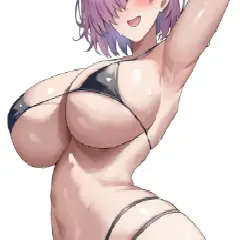 【二次】黒ビキニ女子画像、肌とのコントラストで際立ちすぎｗ
