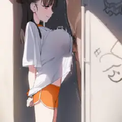 【二次エロ】巨乳女の子の着衣パイズリで抜いてもらうエロ画像