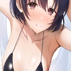 【二次】黒ビキニ女子、シンプルなのに破壊力高すぎる画像集