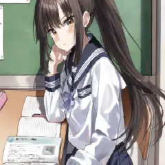 【二次】制服女子、何気ない仕草が青春すぎてつらい