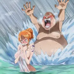 【エロ画像】ワンピースヒロイン敗北レイプ！ナミが温泉でキモオヤジ達に囲まれ輪姦レイプされたり…他まとめ