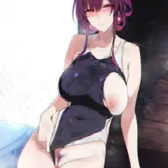 【スク水】ピッチピチの競泳水着でエロいボディラインが丸わかりな女の子の二次エロ画像まとめ その24