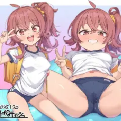 【体操服・ブルマ】SEXは運動だから体操服で性行為に励む女の子の二次エロ画像 その11