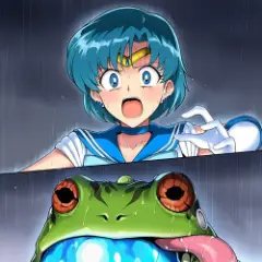 【美少女戦士セーラームーン】セーラー戦士エロピンチ！マーキュリーがエロガエルに全身ヌルグチョにされて苗床堕ちさせられる…