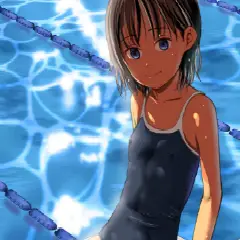 濃紺のスクール水着と可愛い少女の組み合わせが萌Hぃ画像 ㉛