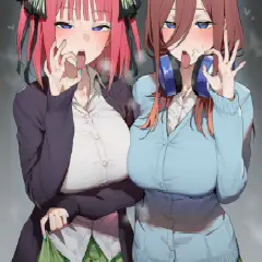 【画像】二乃と三玖をザーメンまみれになるまでハメまくるエロ画像集