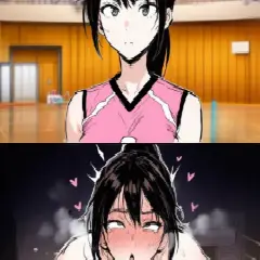 【二次エロ】バレー部女子がコーチのち●ぽに堕ちちゃうエロ画像