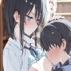 【二次エロ】姉に学校の図書館で性処理させてもらうエロ画像