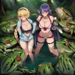 【エロ画像】触手レイプpart194！聖女のマルタとジャンヌがエロガエル集団に全身ヌルヌル苗床レイプされたり…他まとめ