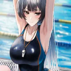 水に濡れてギュッと身体を締め付けてる競泳水着の少女＆お姉さんが（*´д`*）ﾊｧﾊｧ (92)